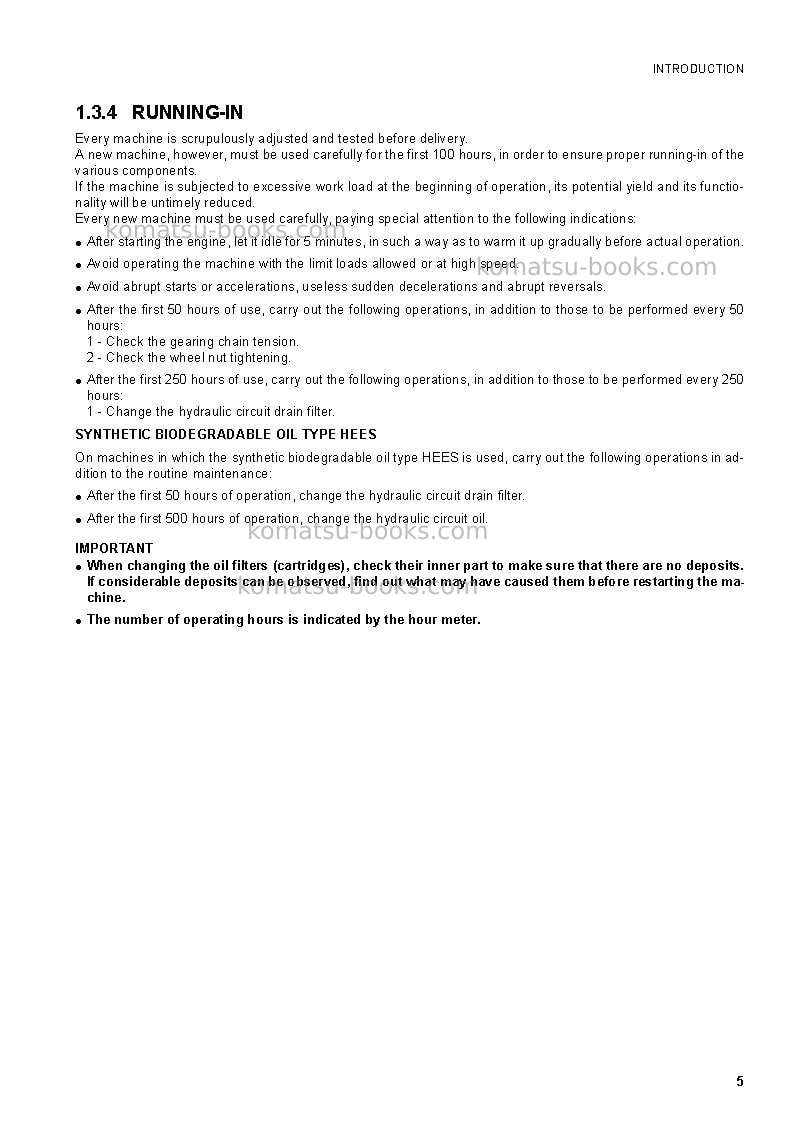 Komatsu sk818-5ita Operation manual cover Page 7