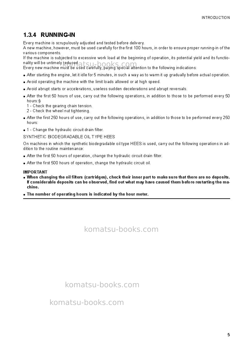 Komatsu sk1026-5ita Operation manual cover Page 7 Komatsu sk1026-5ita Operation manual cover Page 7