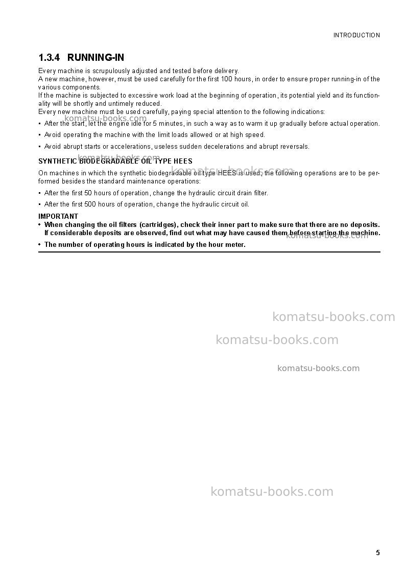 Komatsu pc50mr-2ita Operation manual cover Page 7 Komatsu pc50mr-2ita Operation manual cover Page 7