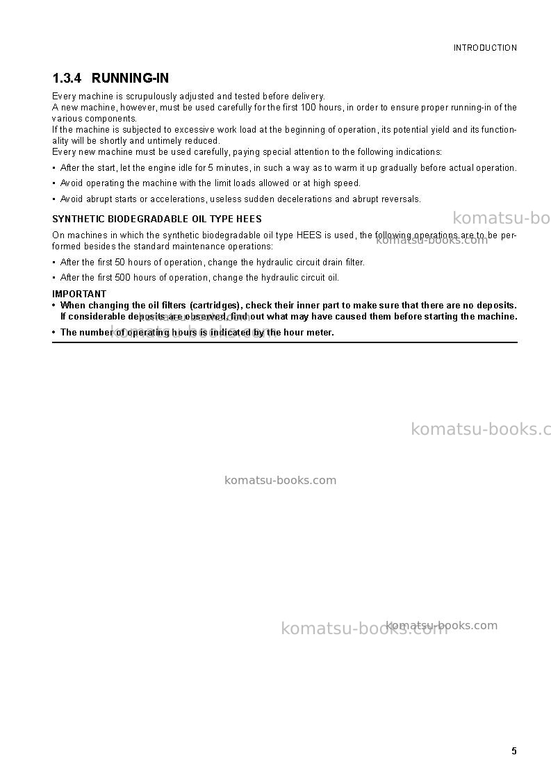Komatsu pc50mr-2ita Operation manual cover Page 7 Komatsu pc50mr-2ita Operation manual cover Page 7