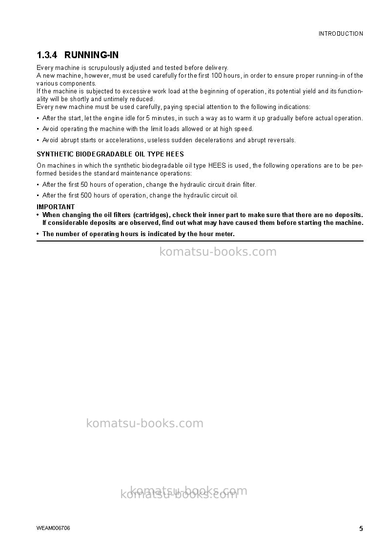Komatsu pc50mr-2ita Operation manual cover Page 7 Komatsu pc50mr-2ita Operation manual cover Page 7