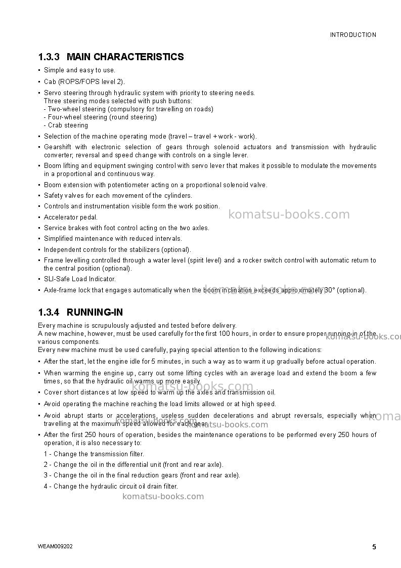 Komatsu wh714h-1ita-tier 3 Operation manual cover Page 7
