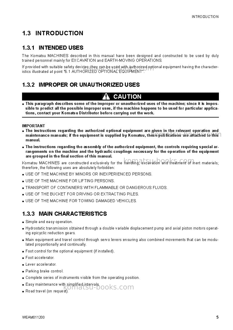 Komatsu ck30-1ita Operation manual cover Page 7