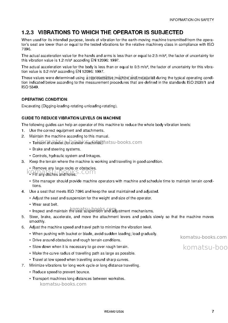 Komatsu pc26mr-3ita Operation manual cover Page 7