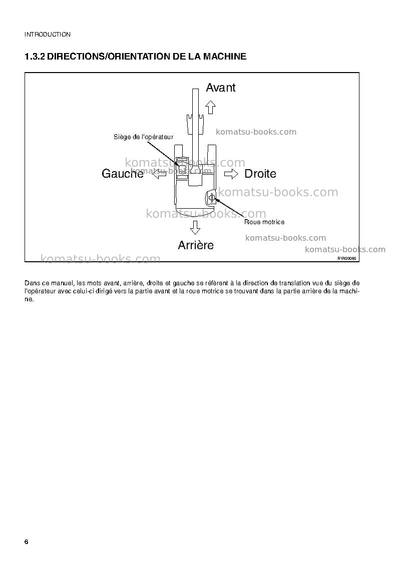 Komatsu pc78us-6ita Manuel d'utilisation couverture Page 7 Komatsu pc78us-6ita Manuel d'utilisation couverture Page 7