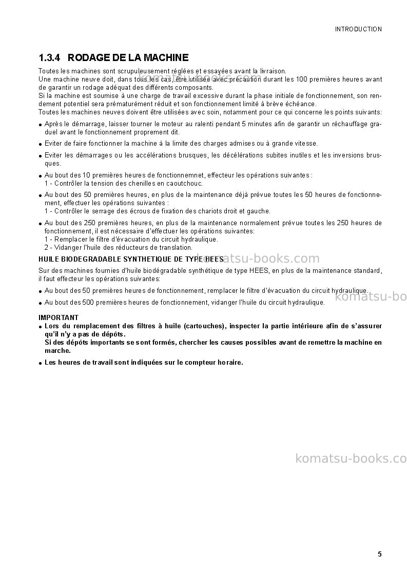 Komatsu ck20-1ita Manuel d'utilisation couverture Page 7 Komatsu ck20-1ita Manuel d'utilisation couverture Page 7