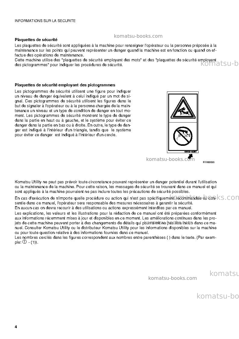 Komatsu pc78mr-6jpn Manuel d'utilisation couverture Page 7 Komatsu pc78mr-6jpn Manuel d'utilisation couverture Page 7