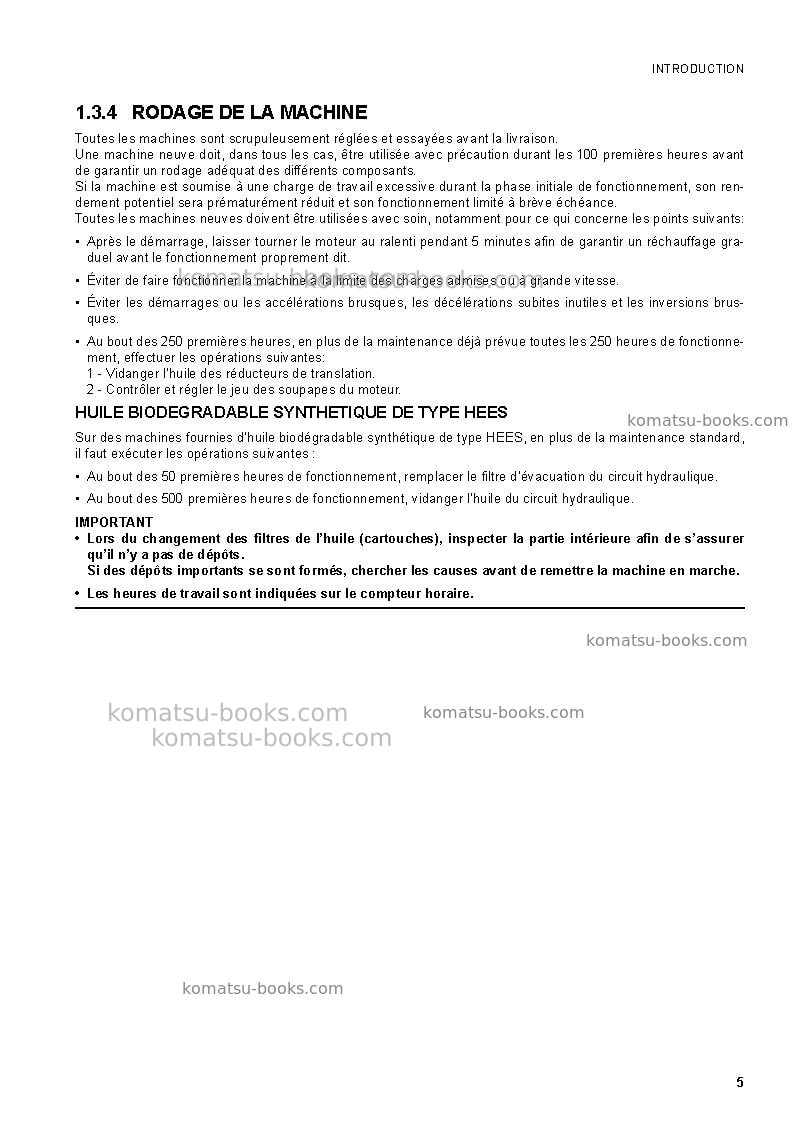 Komatsu pc30mr-2jpn Manuel d'utilisation couverture Page 7 Komatsu pc30mr-2jpn Manuel d'utilisation couverture Page 7