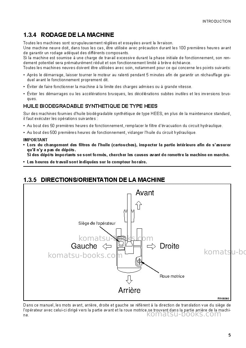 Komatsu pc27mr-2jpn Manuel d'utilisation couverture Page 7 Komatsu pc27mr-2jpn Manuel d'utilisation couverture Page 7