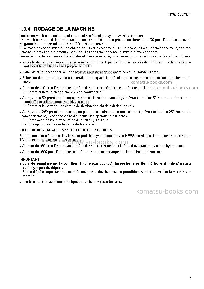 Komatsu ck25-1ita Manuel d'utilisation couverture Page 7 Komatsu ck25-1ita Manuel d'utilisation couverture Page 7