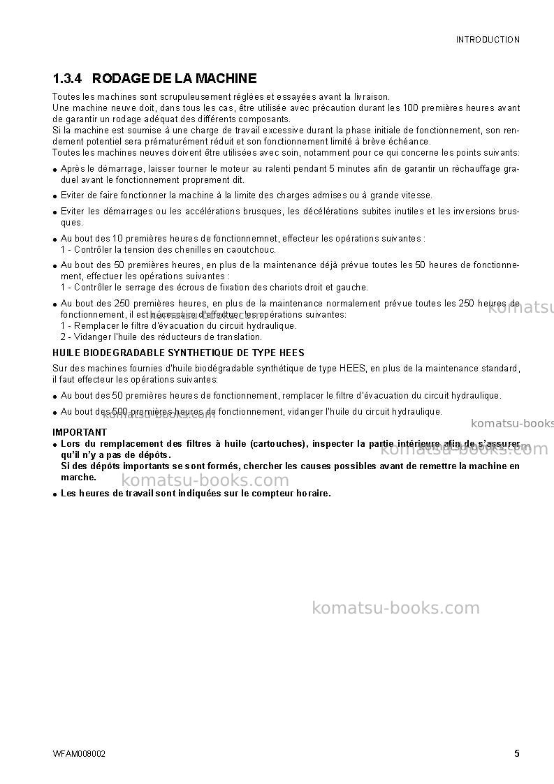 Komatsu ck35-1ita Manuel d'utilisation couverture Page 7 Komatsu ck35-1ita Manuel d'utilisation couverture Page 7
