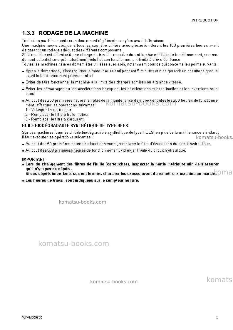 Komatsu pc80mr-3ita Manuel d'utilisation couverture Page 7 Komatsu pc80mr-3ita Manuel d'utilisation couverture Page 7