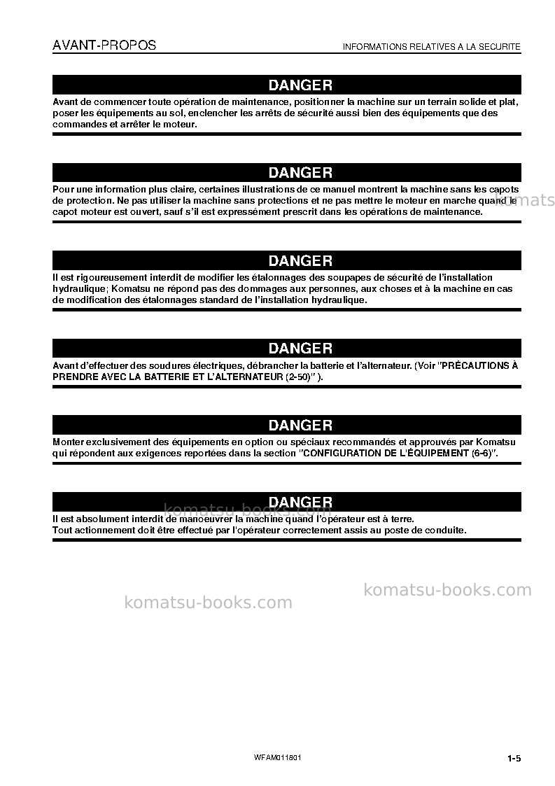 Komatsu pc09-1ita Manuel d'utilisation couverture Page 7