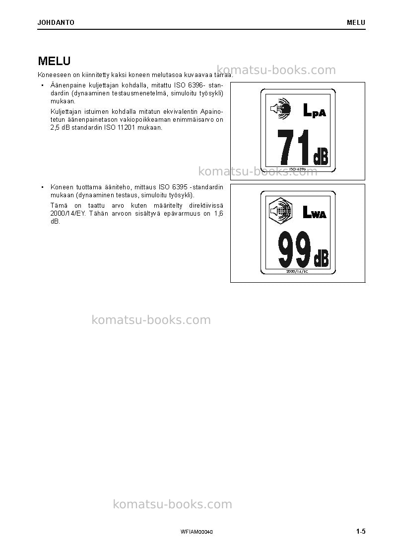 Komatsu pc88mr-10ita Operation manual cover Page 7 Komatsu pc88mr-10ita Operation manual cover Page 7