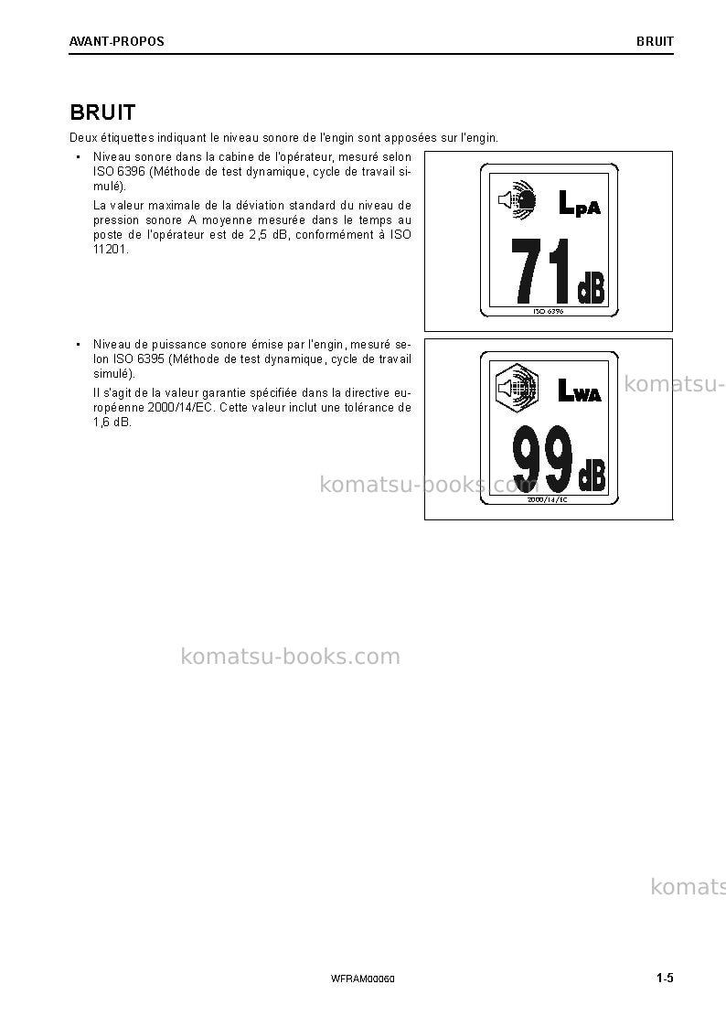 Komatsu pw98mr-10ita Manuel d'utilisation couverture Page 7