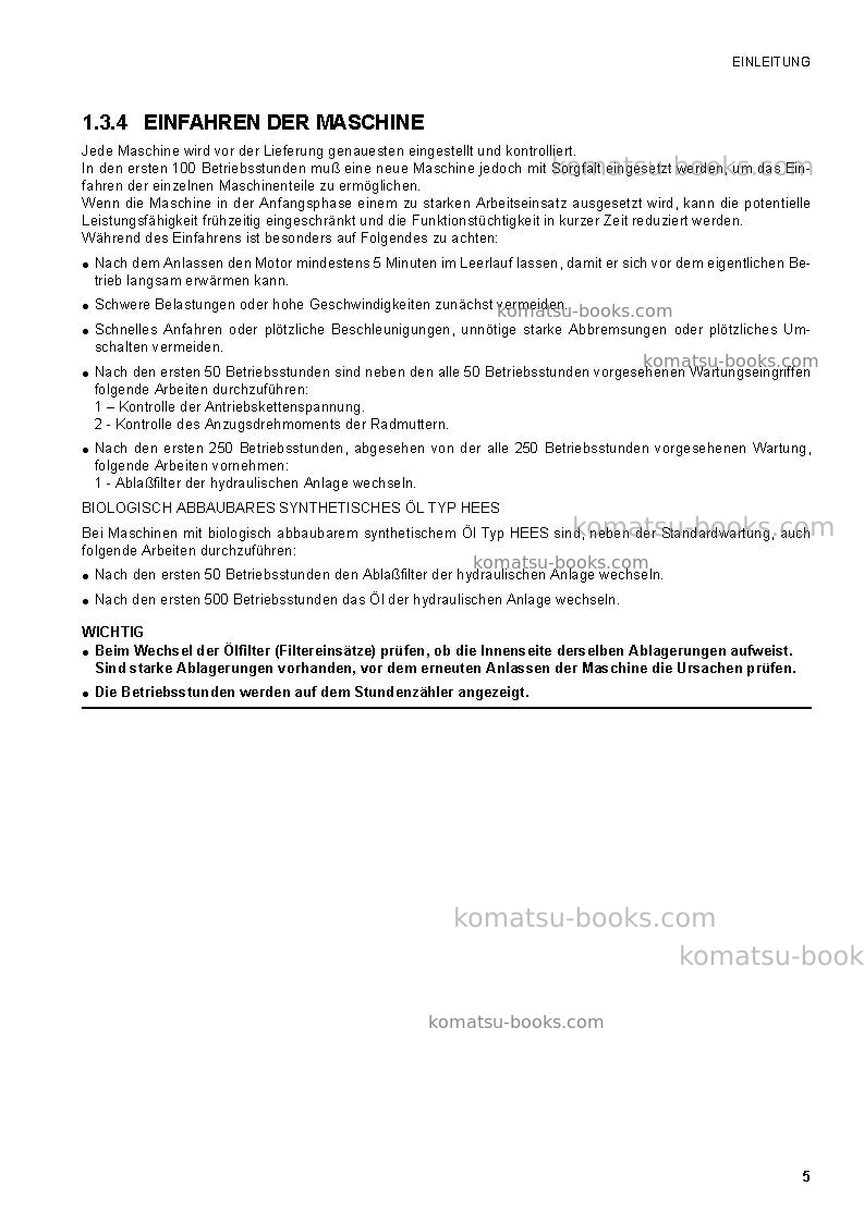 Komatsu sk1026-5ita Betriebsanleitung Titelseite Seite 7 Komatsu sk1026-5ita Betriebsanleitung Titelseite Seite 7