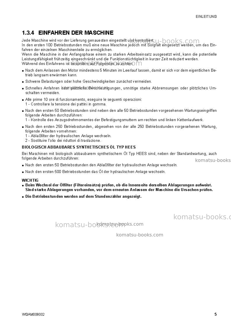 Komatsu ck35-1ita Betriebsanleitung Titelseite Seite 7 Komatsu ck35-1ita Betriebsanleitung Titelseite Seite 7