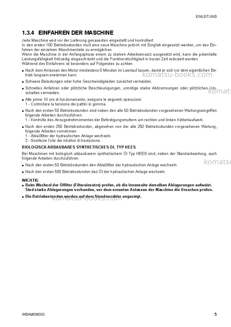 Komatsu ck35-1ita Betriebsanleitung Titelseite Seite 7 Komatsu ck35-1ita Betriebsanleitung Titelseite Seite 7