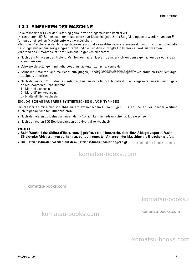 Komatsu pc80mr-3ita Betriebsanleitung Titelseite Seite 7 Komatsu pc80mr-3ita Betriebsanleitung Titelseite Seite 7