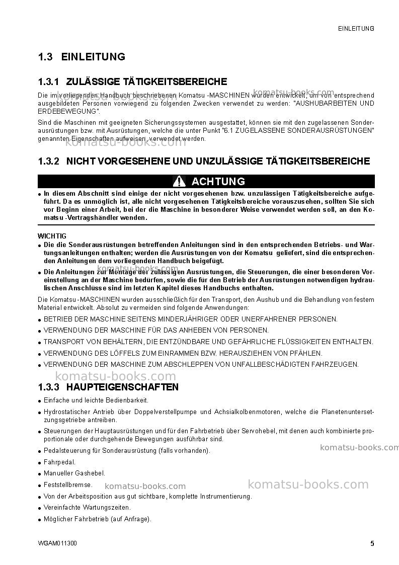 Komatsu ck35-1ita Betriebsanleitung Titelseite Seite 7 Komatsu ck35-1ita Betriebsanleitung Titelseite Seite 7