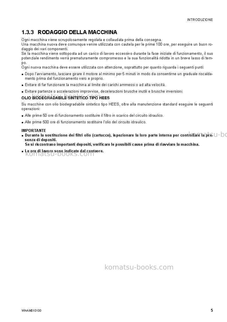 Komatsu pc78us-8jpn-for eu Manuale operativo copertina Pagina 7