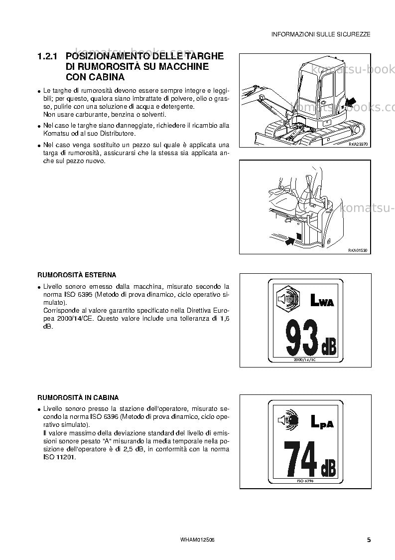 Komatsu pc26mr-3ita Manuale operativo copertina Pagina 7 Komatsu pc26mr-3ita Manuale operativo copertina Pagina 7