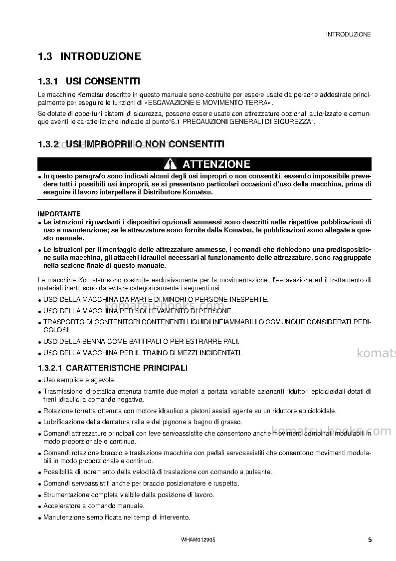 Komatsu pc80mr-3ita Manuale operativo copertina Pagina 7