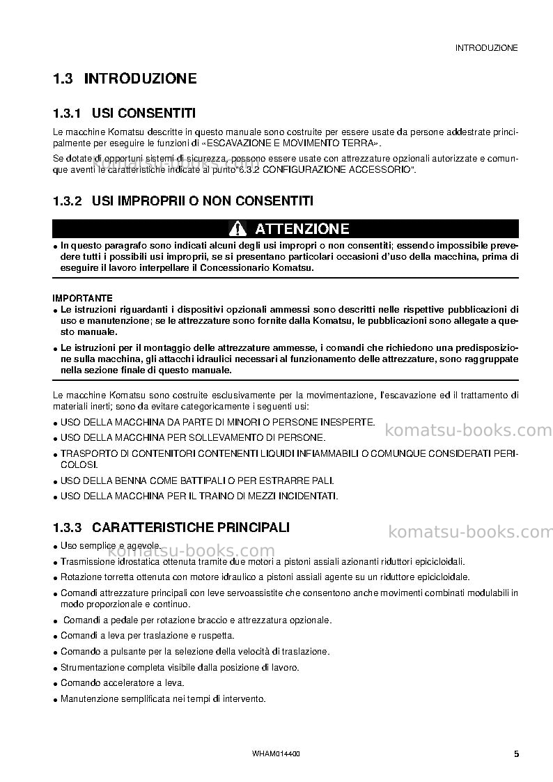 Komatsu pc55mr-3ita Manuale operativo copertina Pagina 7