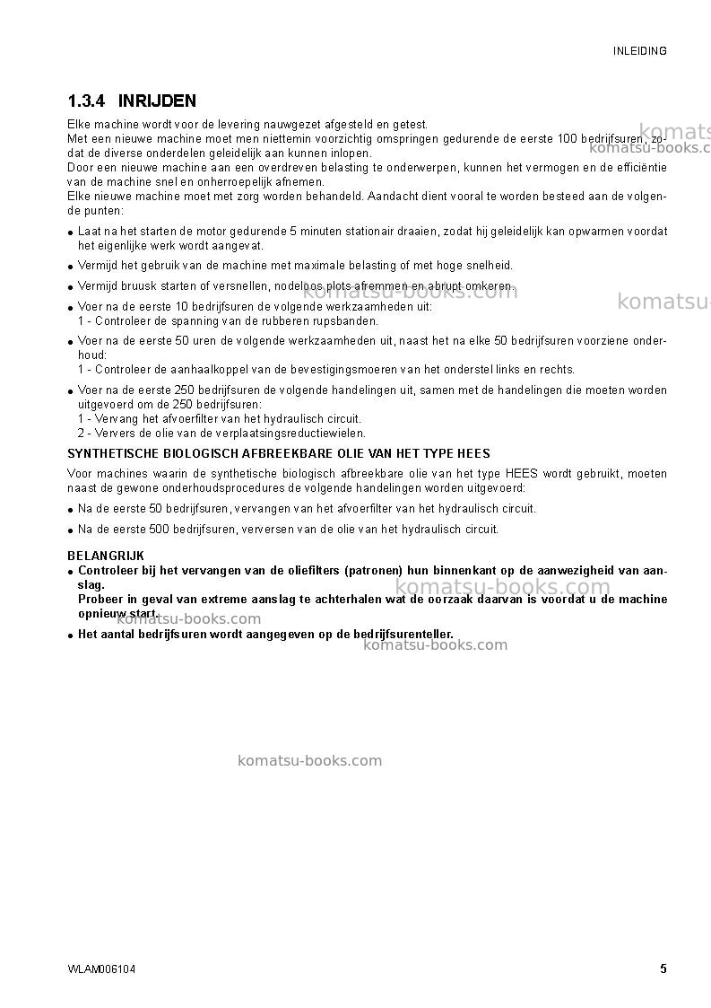Komatsu ck20-1ita Operation manual cover Page 7 Komatsu ck20-1ita Operation manual cover Page 7