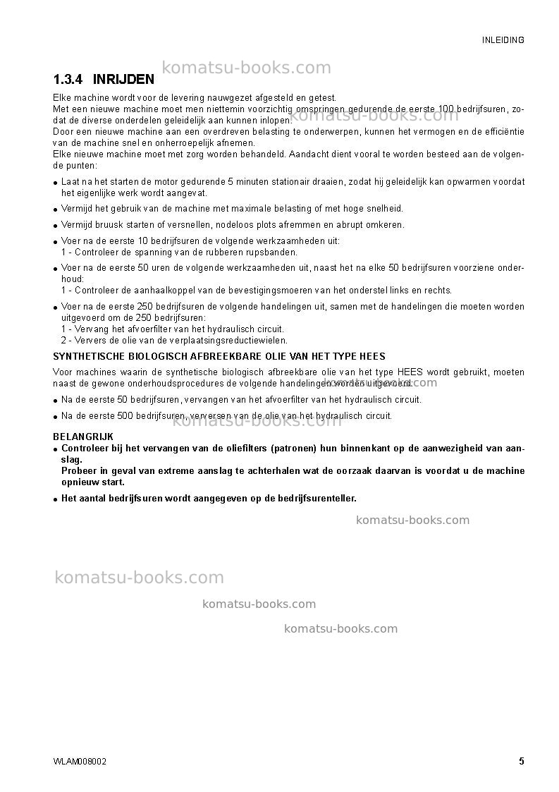 Komatsu ck35-1ita Operation manual cover Page 7 Komatsu ck35-1ita Operation manual cover Page 7
