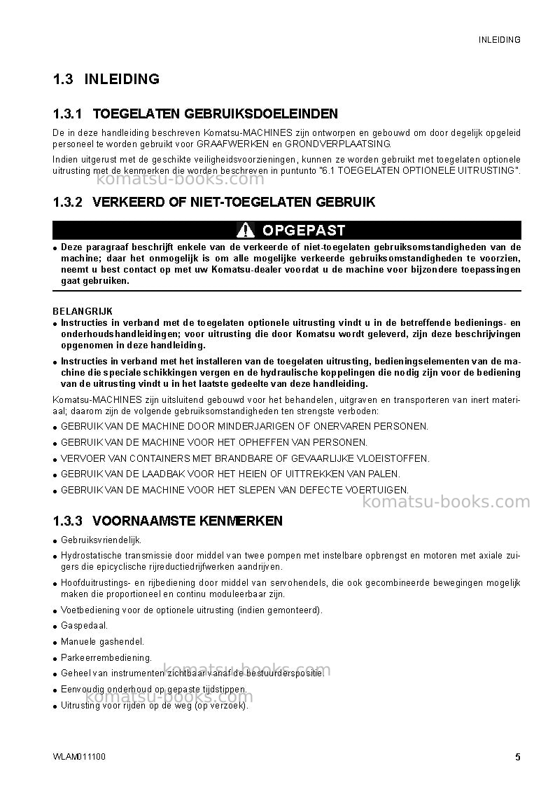 Komatsu ck25-1ita Operation manual cover Page 7 Komatsu ck25-1ita Operation manual cover Page 7