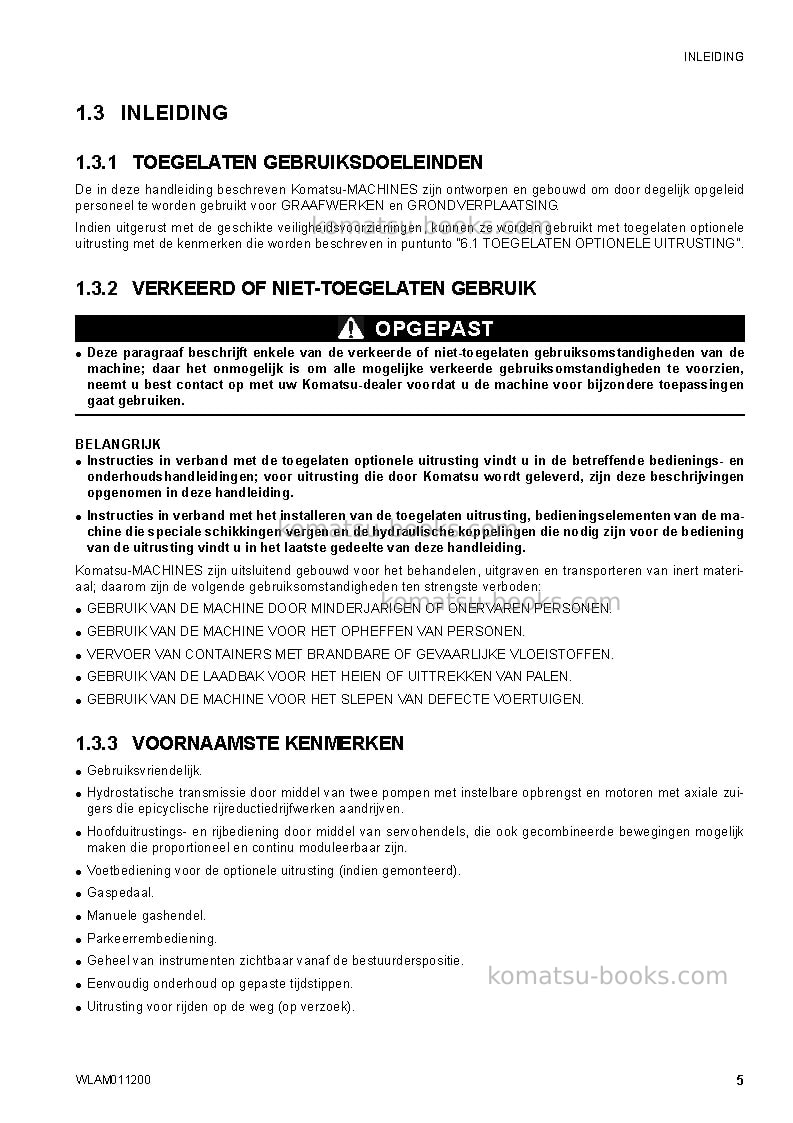 Komatsu ck30-1ita Operation manual cover Page 7 Komatsu ck30-1ita Operation manual cover Page 7