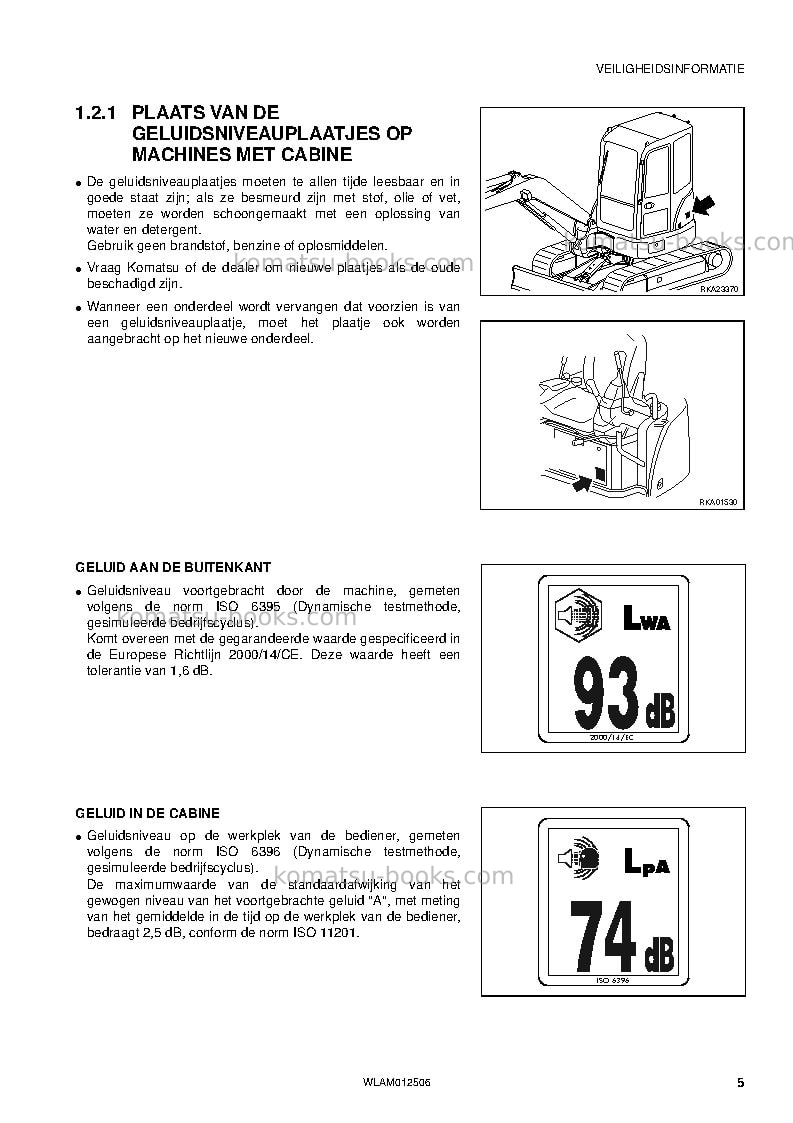 Komatsu pc26mr-3ita Operation manual cover Page 7 Komatsu pc26mr-3ita Operation manual cover Page 7