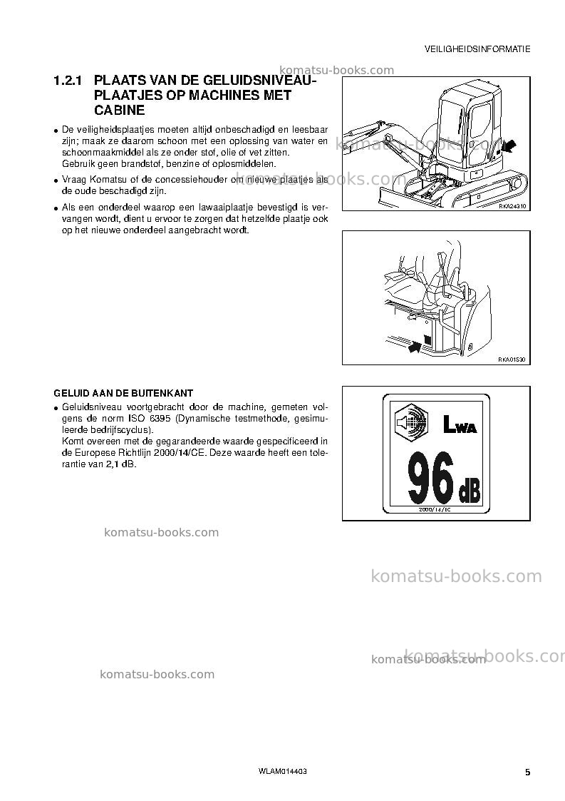 Komatsu pc55mr-3ita Operation manual cover Page 7 Komatsu pc55mr-3ita Operation manual cover Page 7