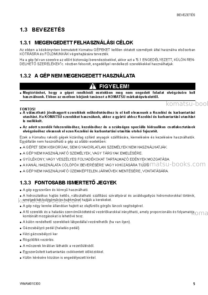 Komatsu sk714-5ita-/ Operation manual cover Page 7