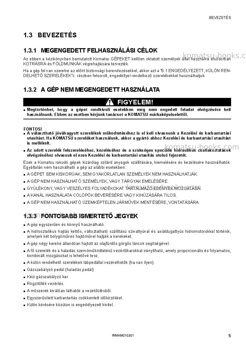 Komatsu sk714-5ita-/ Operation manual cover Page 7