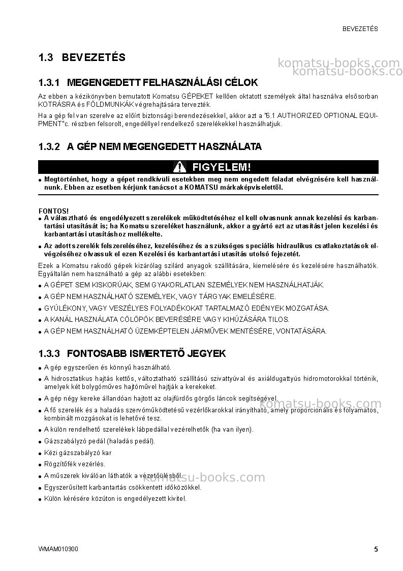 Komatsu sk1026-5ita-turbo Operation manual cover Page 7