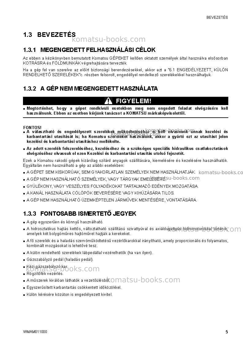 Komatsu ck20-1ita Operation manual cover Page 7 Komatsu ck20-1ita Operation manual cover Page 7
