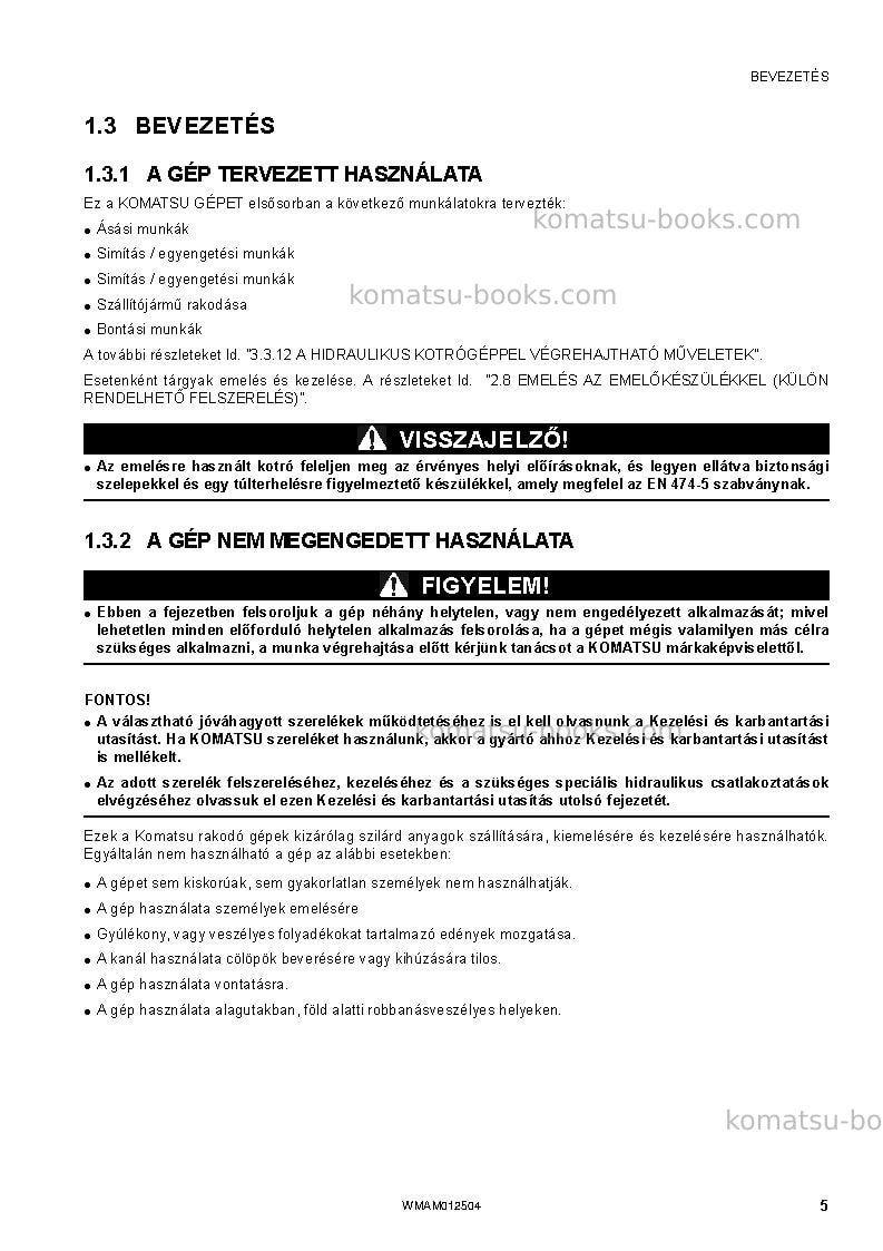 Komatsu pc26mr-3ita Operation manual cover Page 7