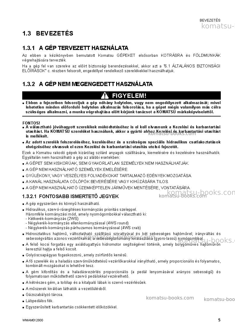 Komatsu pw98mr-6ita Operation manual cover Page 7