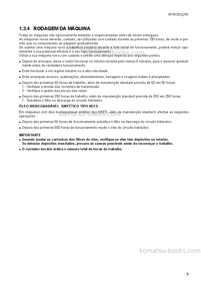 Komatsu sk1020-5ita-turbo Manual de operação capa Página 7