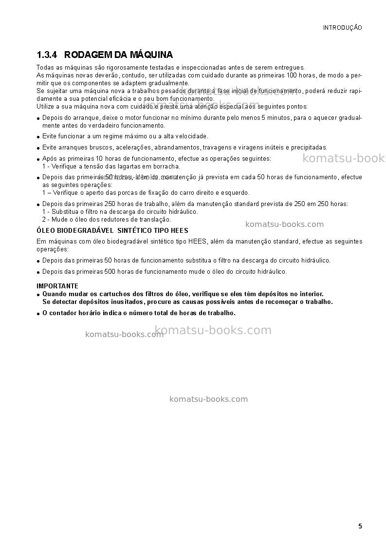 Komatsu ck25-1ita Manual de operação capa Página 7 Komatsu ck25-1ita Manual de operação capa Página 7