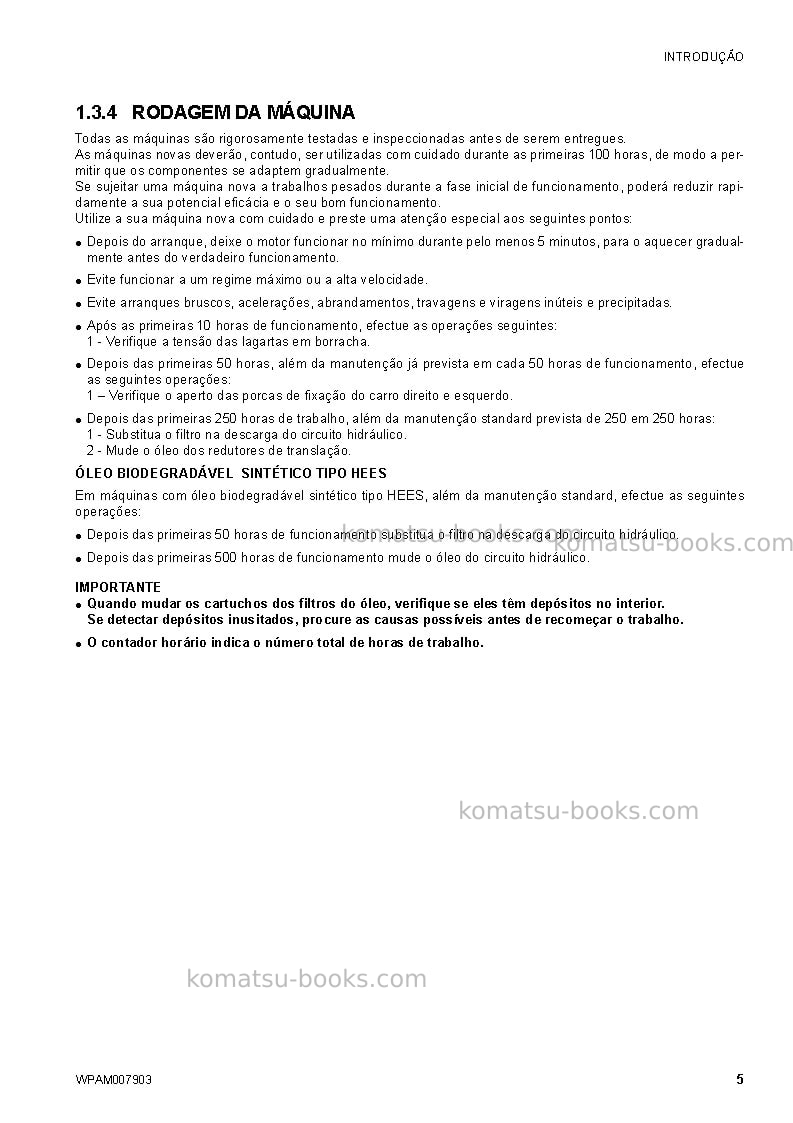 Komatsu ck25-1ita Manual de operação capa Página 7