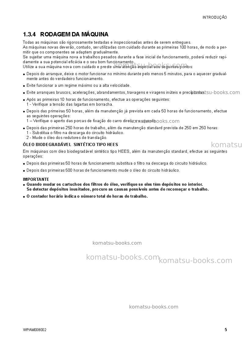 Komatsu ck35-1ita Manual de operação capa Página 7 Komatsu ck35-1ita Manual de operação capa Página 7