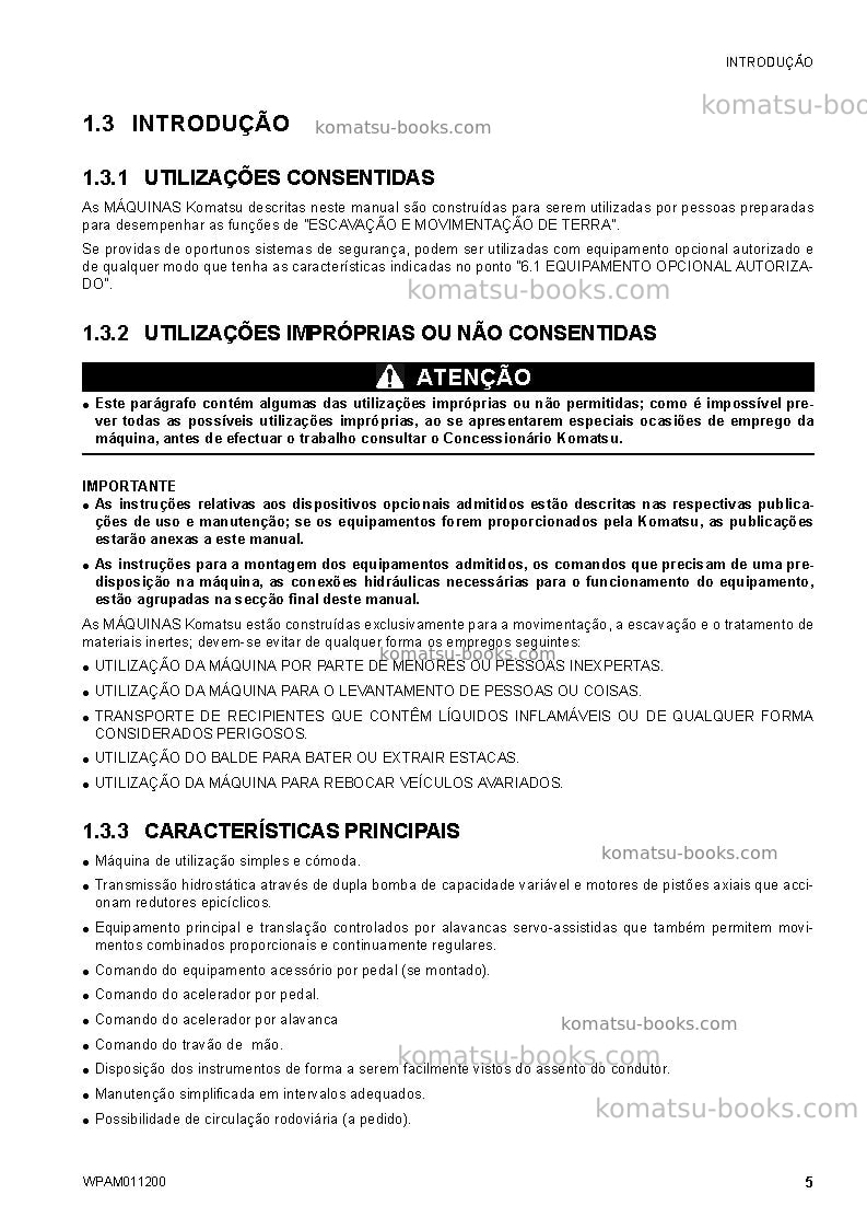 Komatsu ck30-1ita Manual de operação capa Página 7 Komatsu ck30-1ita Manual de operação capa Página 7