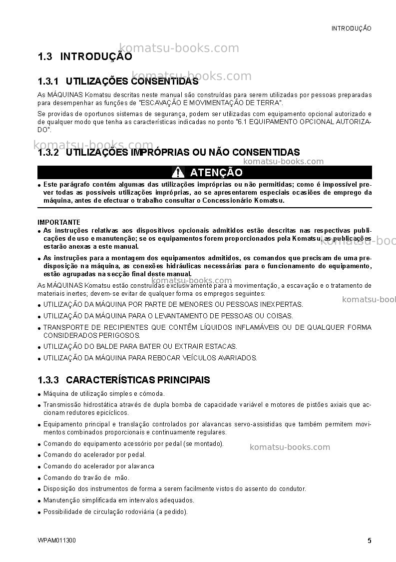 Komatsu ck35-1ita Manual de operação capa Página 7