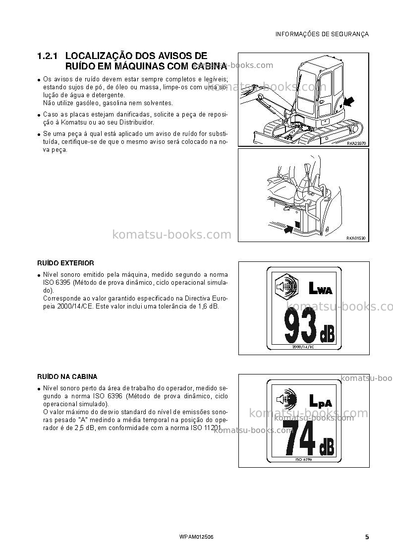 Komatsu pc26mr-3ita Manual de operação capa Página 7