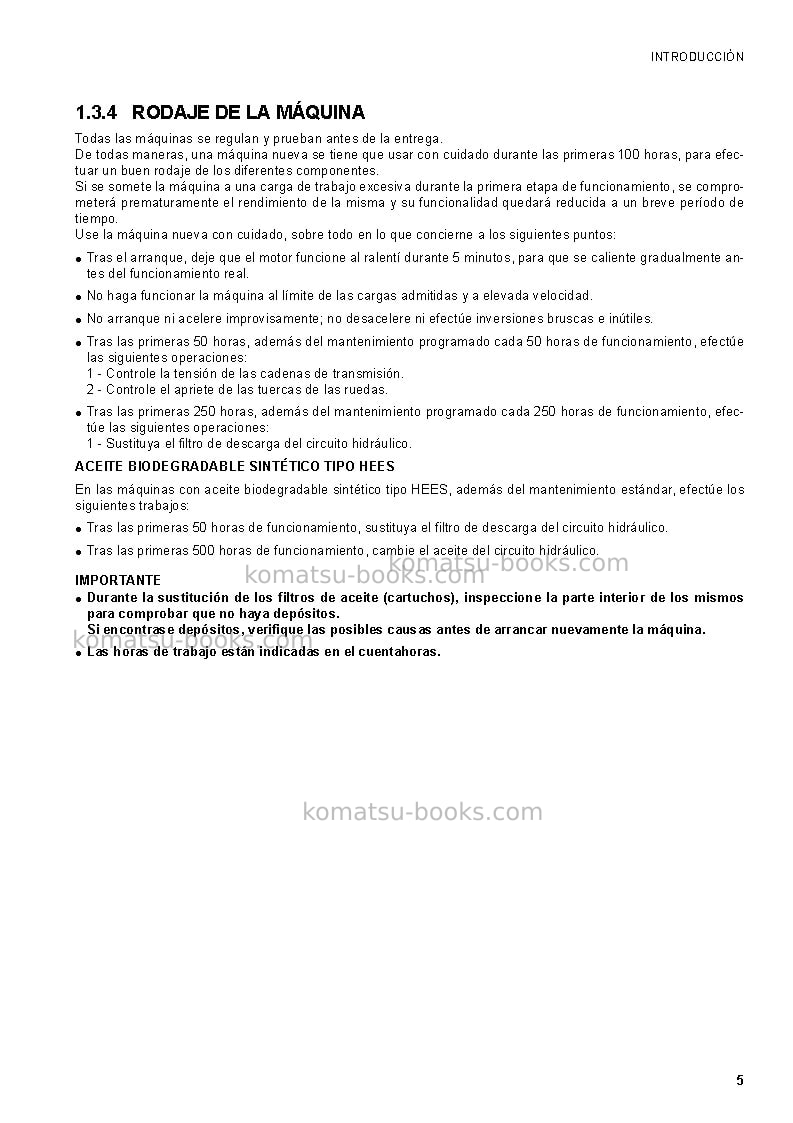 Komatsu sk1020-5ita Manual de operación cover Page 7 Komatsu sk1020-5ita Manual de operación cover Page 7