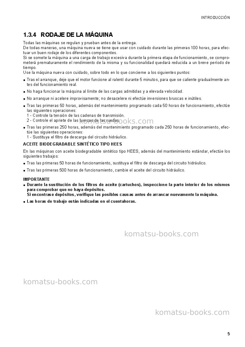 Komatsu sk1020-5ita-turbo Manual de operación cover Page 7