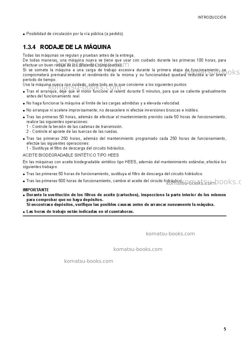 Komatsu sk1026-5ita Manual de operación cover Page 7
